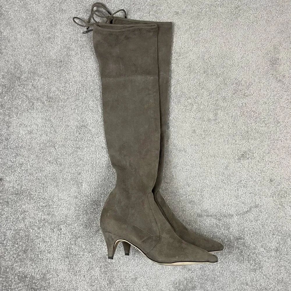 Sam Edelman Women’s 7.5 Kristie Stretch Top Lace Over the Knee Heeled Boots